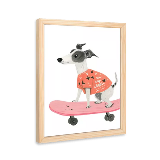 Cachorro Skatista (aquarela)