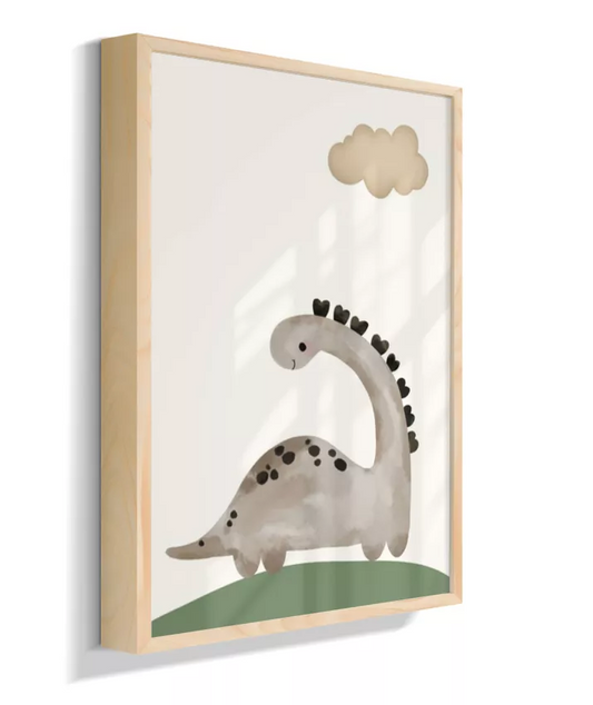 Dinossauro cinza com corações