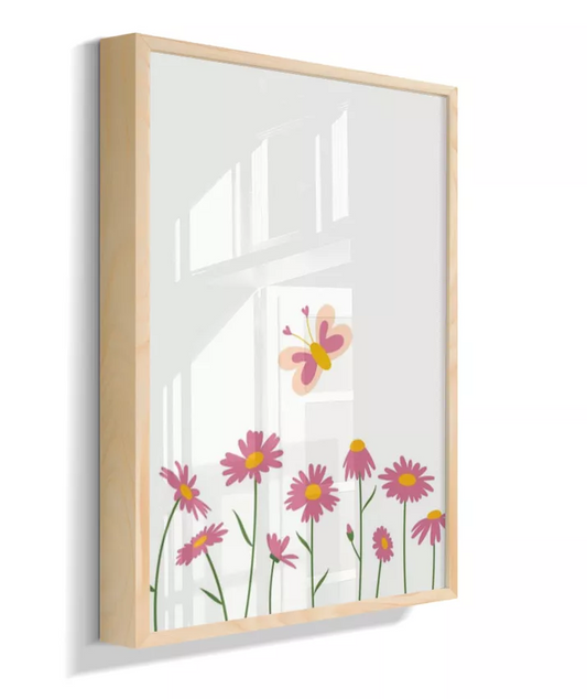 Borboleta rosa no jardim