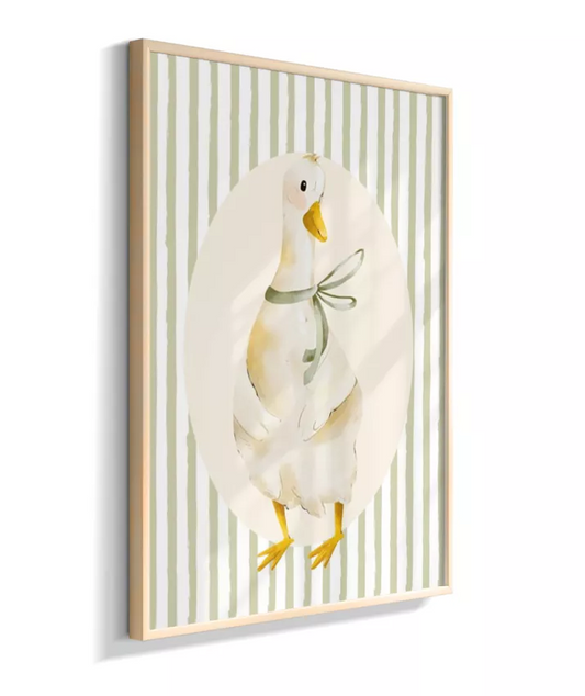 Pata com laço (fundo listras verde)