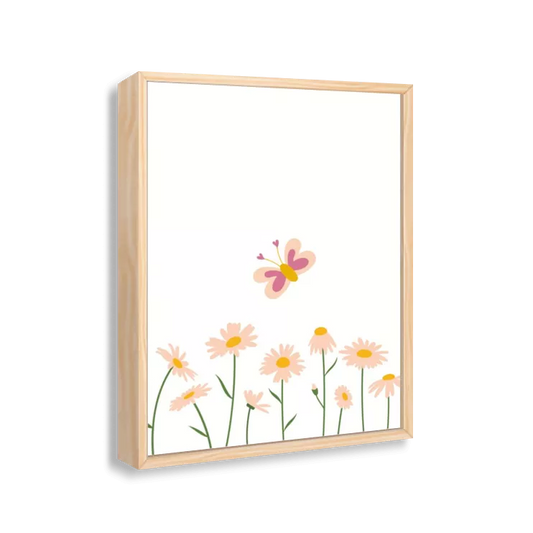 Borboleta rosa no jardim