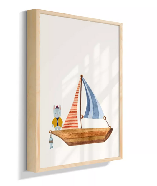 Coelho marinheiro no barco