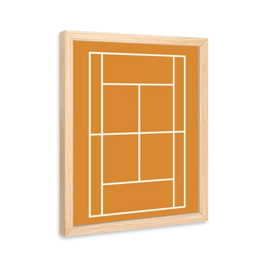 Quadra de tenis laranja