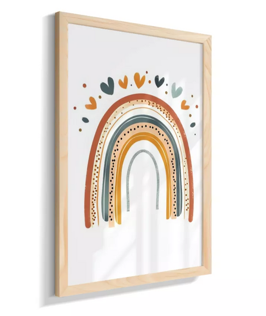 Arco-íris Colorido com Corações