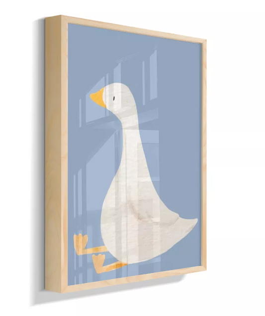 Pato Sentado (fundo azul)