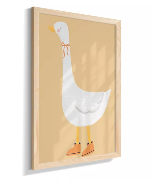 Pata com laço e galocha (fundo amarelo)