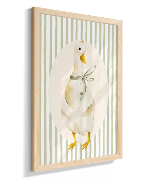 Pata com laço (fundo listras verde)