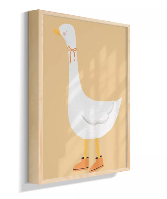 Pata com laço e galocha (fundo amarelo)