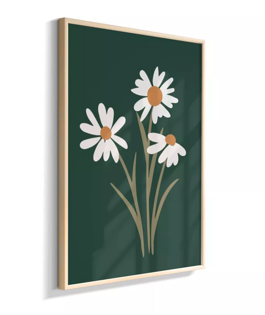 Flores (fundo verde)