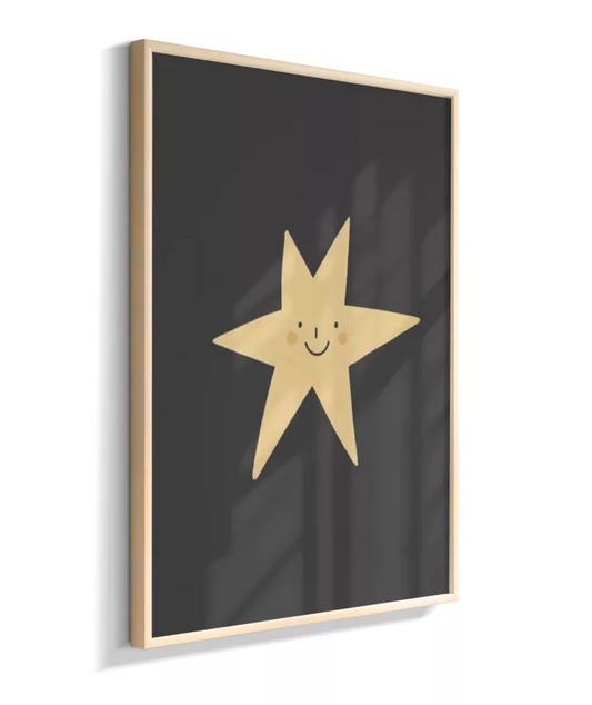 Estrela sorrindo (fundo preto)