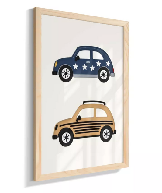 2 carros com estrelas e listras