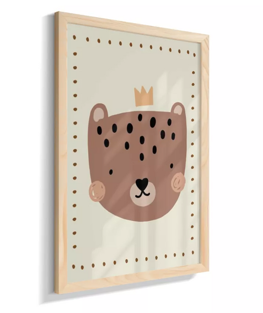 Felino na moldura com detalhes (boho)