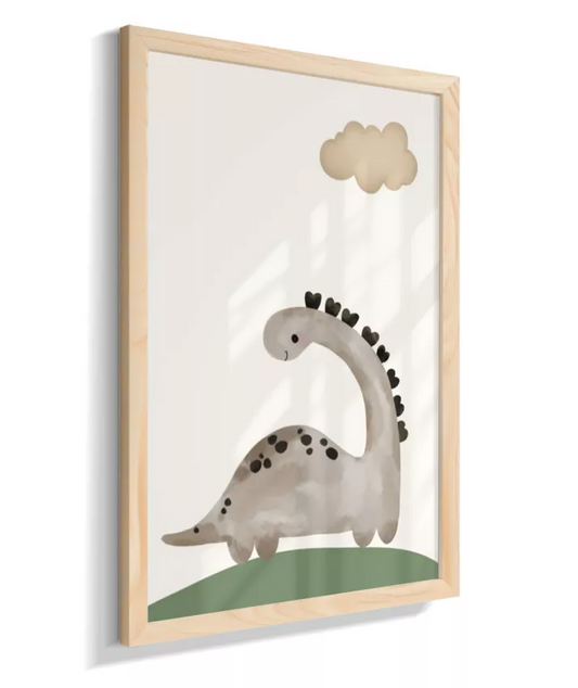 Dinossauro cinza com corações