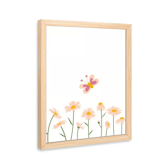 Borboleta rosa no jardim