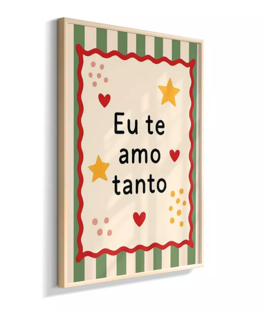 Eu te amo tanto (listrado verde)