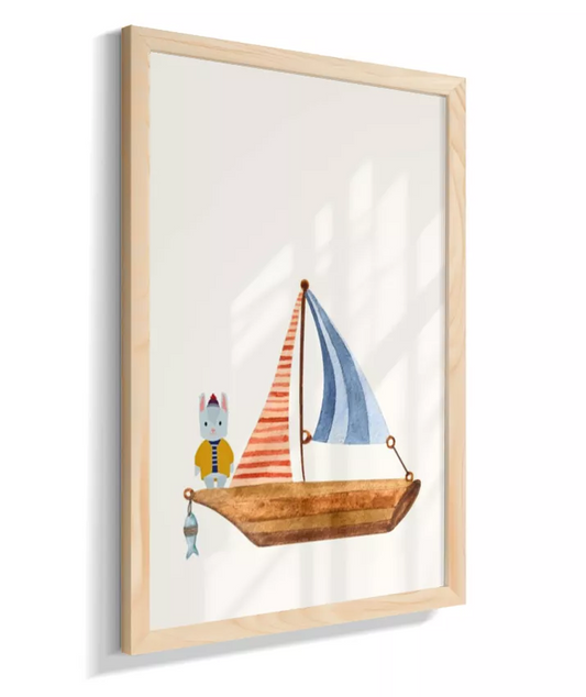 Coelho marinheiro no barco