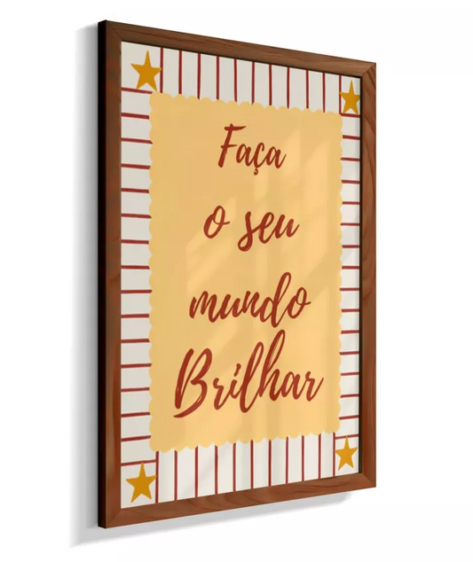 Faça o seu. mundo brilhar (listras)
