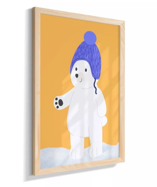 Urso polar (fundo amarelo)