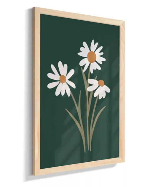 Flores (fundo verde)