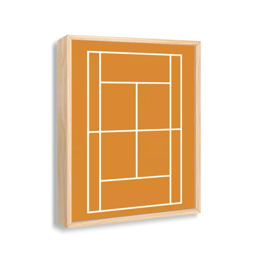 Quadra de tenis laranja