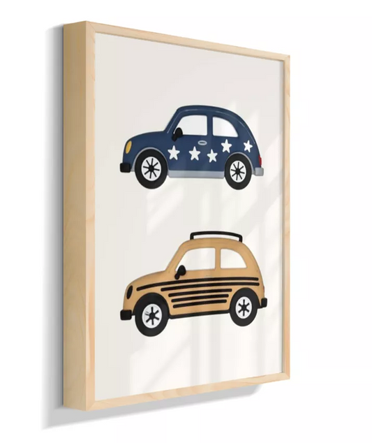 2 carros com estrelas e listras