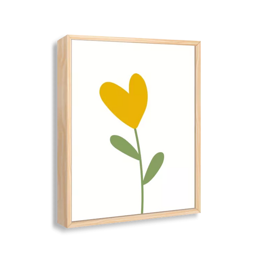 Flor amarela coração