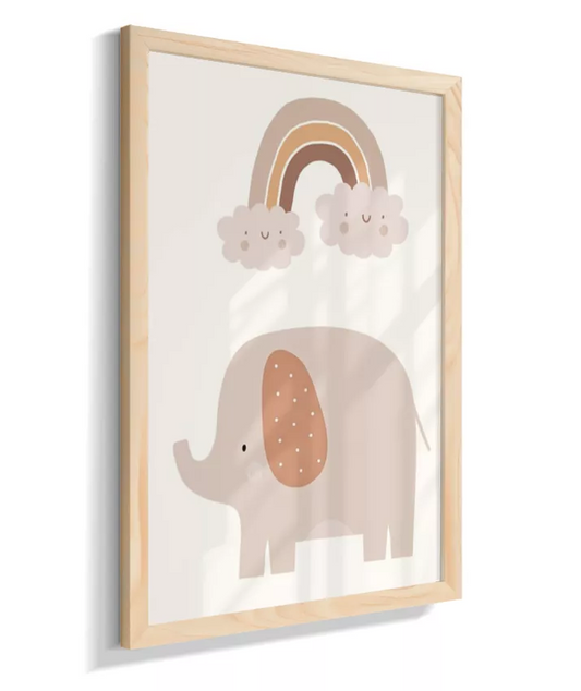 Elefante com arco-íris (boho)