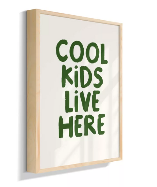 Cool kids live here (neutro e verde)