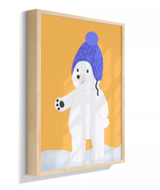 Urso polar (fundo amarelo)