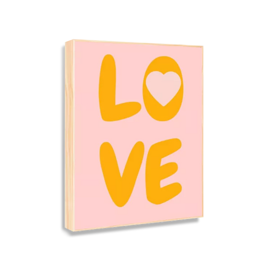 Love (rosa e amarelo)