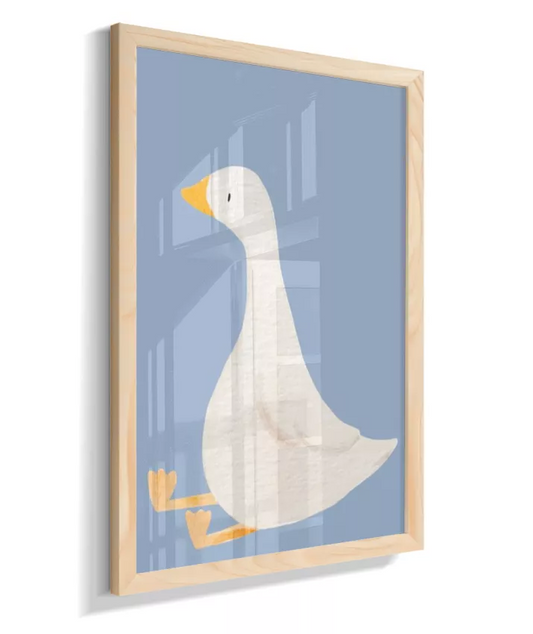 Pato Sentado (fundo azul)