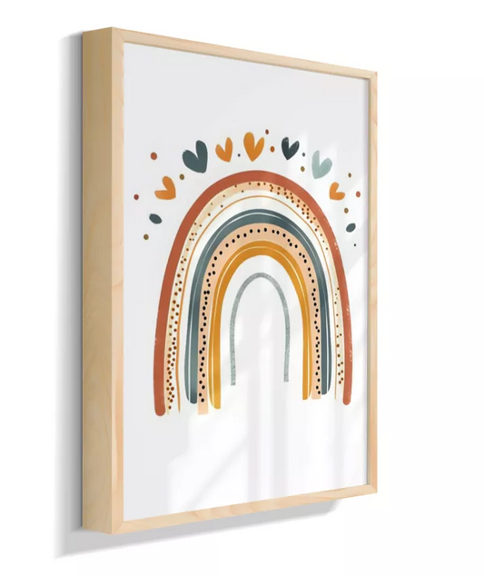 Arco-íris Colorido com Corações