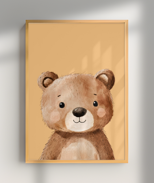 Urso perfil (fundo amarelo)