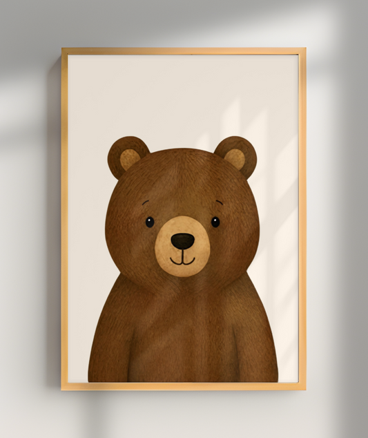 Urso perfil (fundo bege)