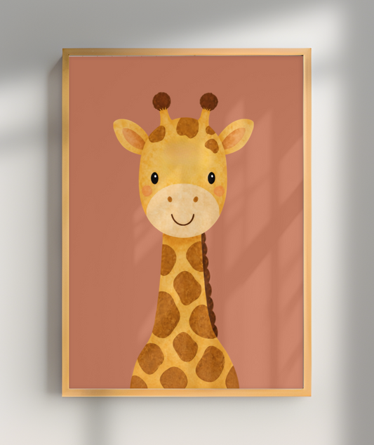 Girafa perfil (fundo rose)