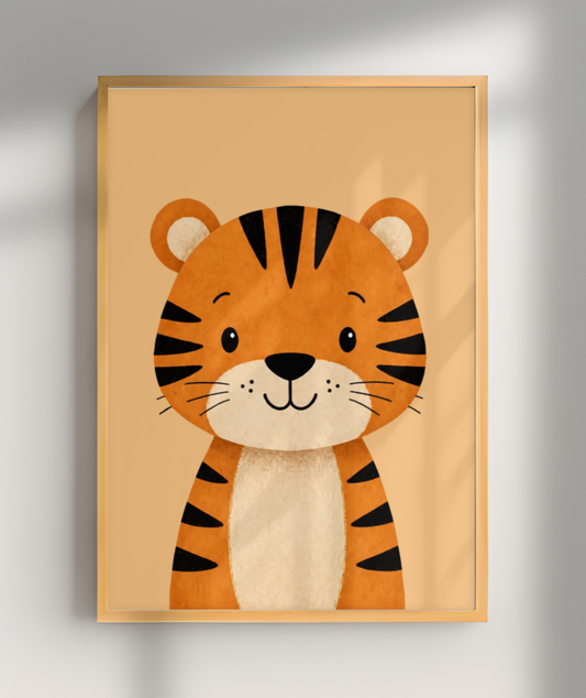 Tigre perfil (fundo amarelo)