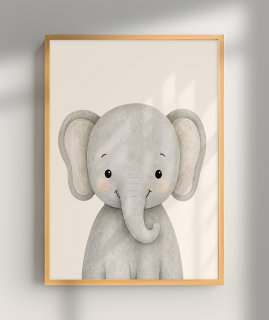 Elefante perfil (fundo neutro)