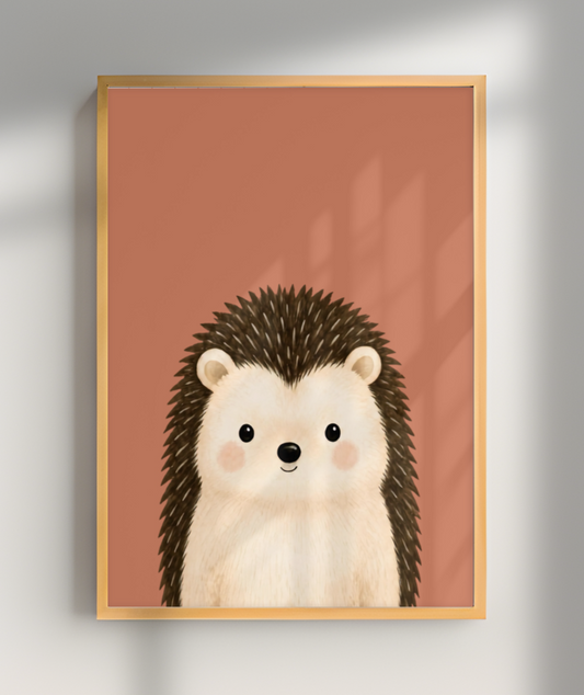 Porco espinho perfil (fundo rose)