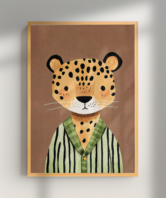 Leopardo (fundo marrom)