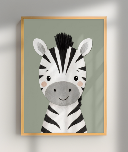 Zebra perfil (fundo azul)