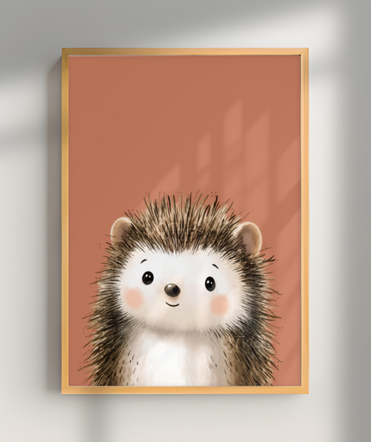 Porco espinho perfil (fundo rose)