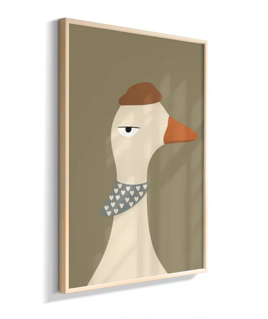 Pato com lenço (fundo verde)