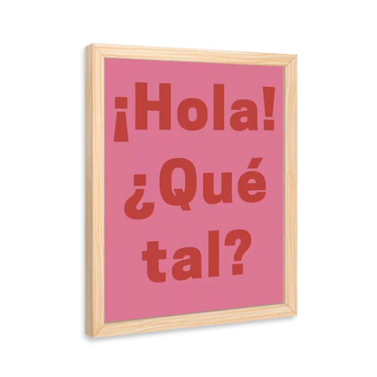 Hola qué tal? (rosa e vermelho)