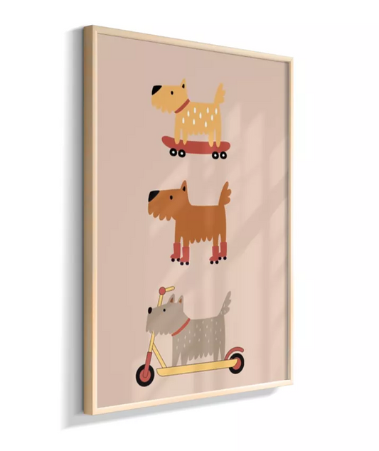 Cachorros esportistas (fundo neutro)