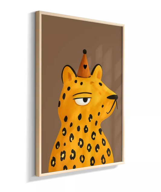Tigre perfil (fundo marrom)