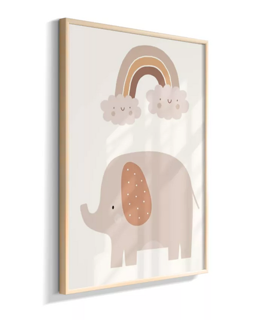 Elefante com arco-íris (boho)