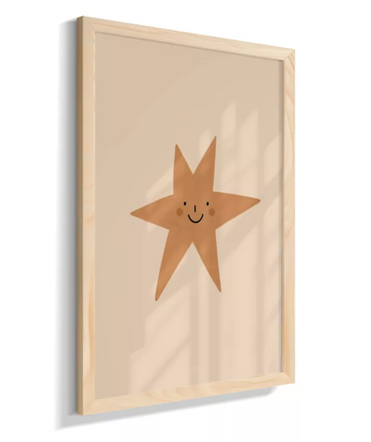 Estrela sorrindo (fundo bege)