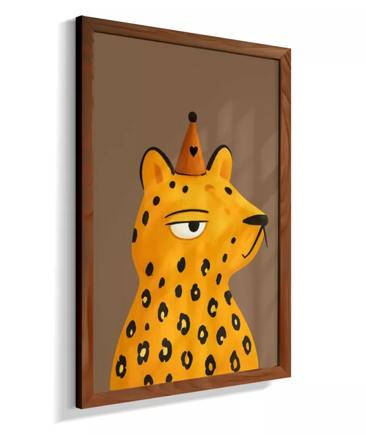 Tigre perfil (fundo marrom)