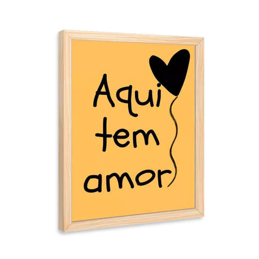 Aqui tem amor! (amarelo e preto)