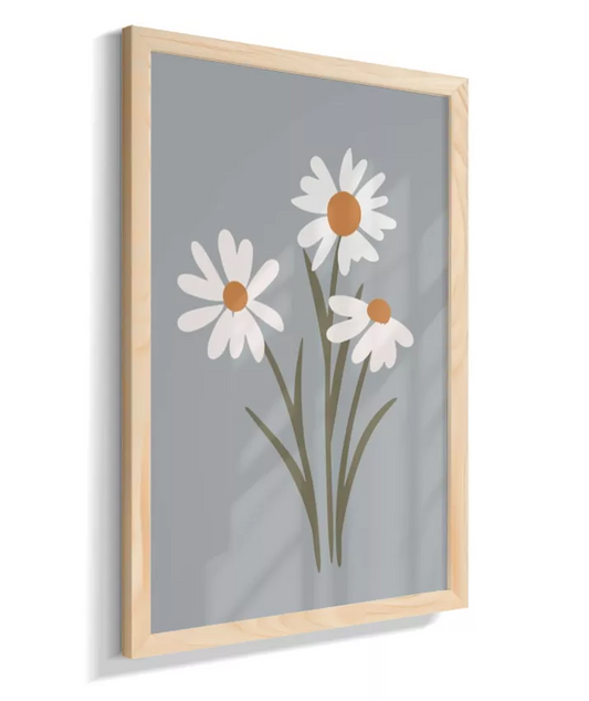 Flores (fundo azul/cinza)